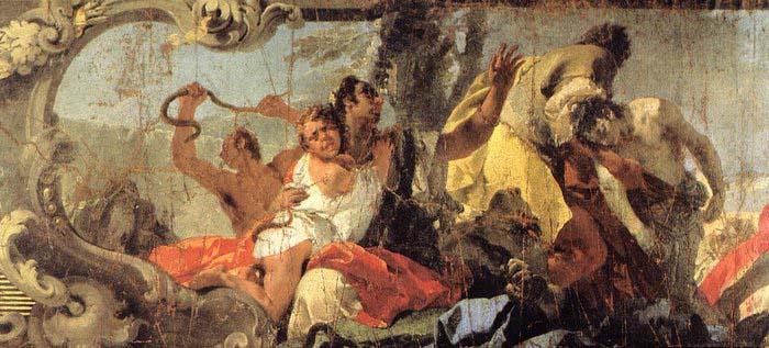 Giovanni Battista Tiepolo The Scourge of the Serpents oil painting image